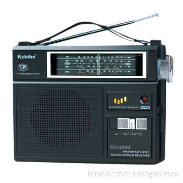 FM/MW/SW1-2 4-band World Receiver with High Sensitivity